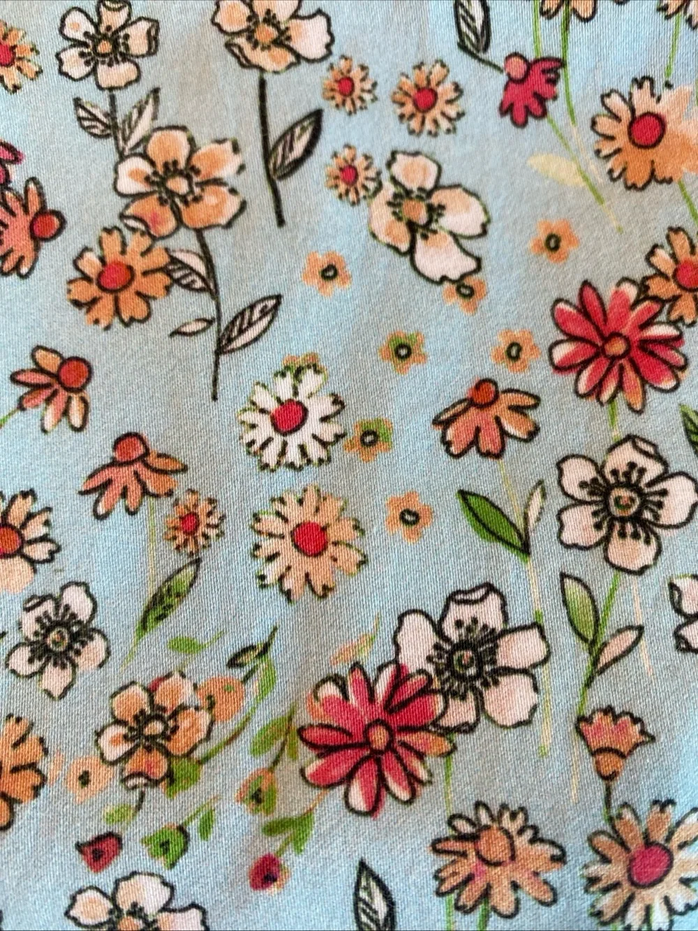 Tutto Piccolo Infant Pale Blue Floral Dress 12 Months Sleeveless Sundress